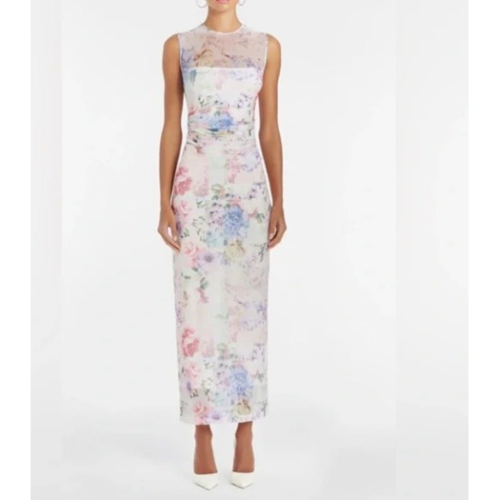 Amanda Uprichard Floral Midi Dress - Multicolor